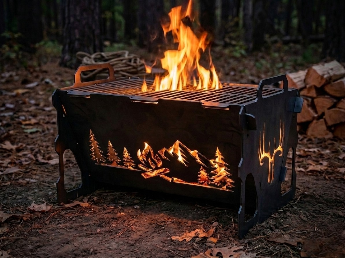 Ten Tines Camp Pit System (Fire Pit + Grill)