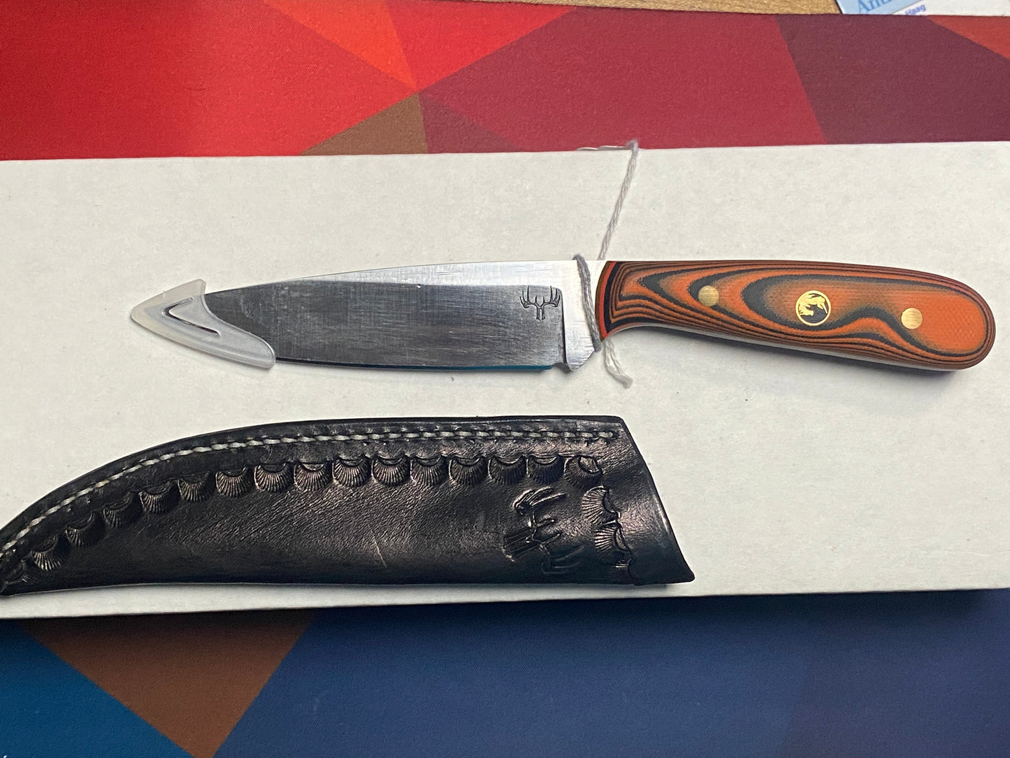 Handmade Bird knife with designer materials!